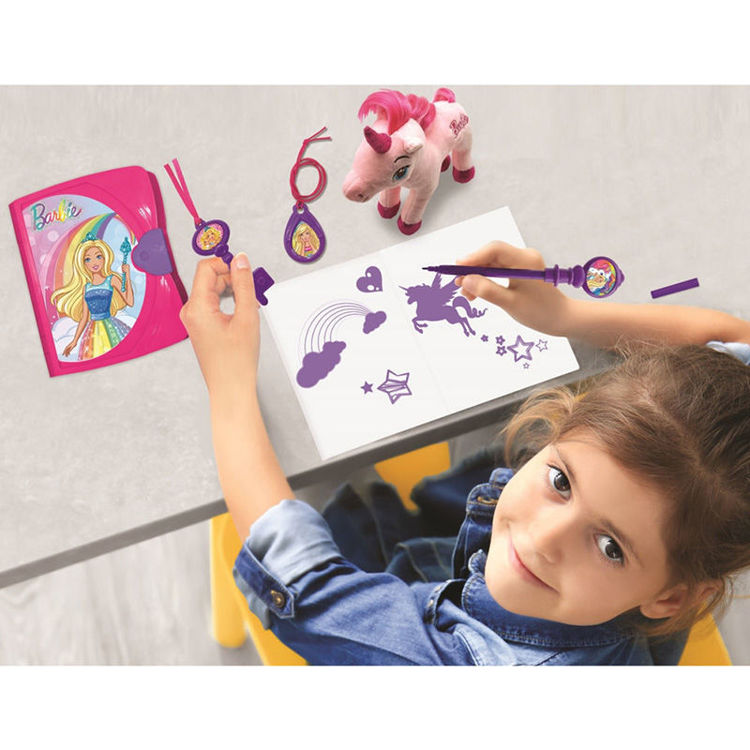 Εικόνα για Barbie Ηλεκτρονικό Μυστικό Ημερολόγιο Lexibook - Με Λούτρινο Μονόκερο, Φως, Ήχο & Αξεσουάρ SD15BBY