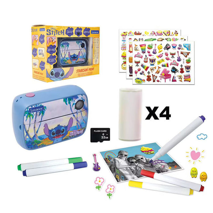 Εικόνα για Lexibook Disney Stitch StarCAM Print Κάμερα με Εκτυπωτή 32GB SD Card Παιδική DJ150D