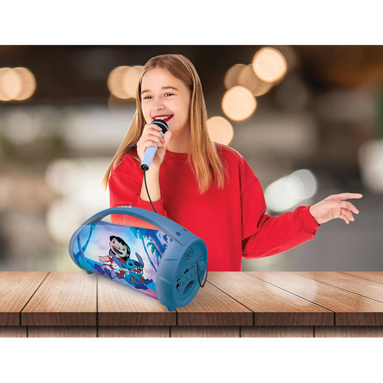 Εικόνα για Bluetooth Ηχείο με Μικρόφωνο Karaoke & LED Φωτισμό Lexibook Disney Stitch BTP585DZ