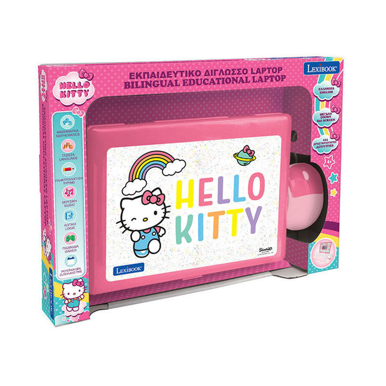 Εικόνα για Δίγλωσσο Εκπαιδευτικό Laptop Hello Kitty με Ποντίκι 4+ Ετών - 124 Δραστηριότητες Lexibook JC598HKi8