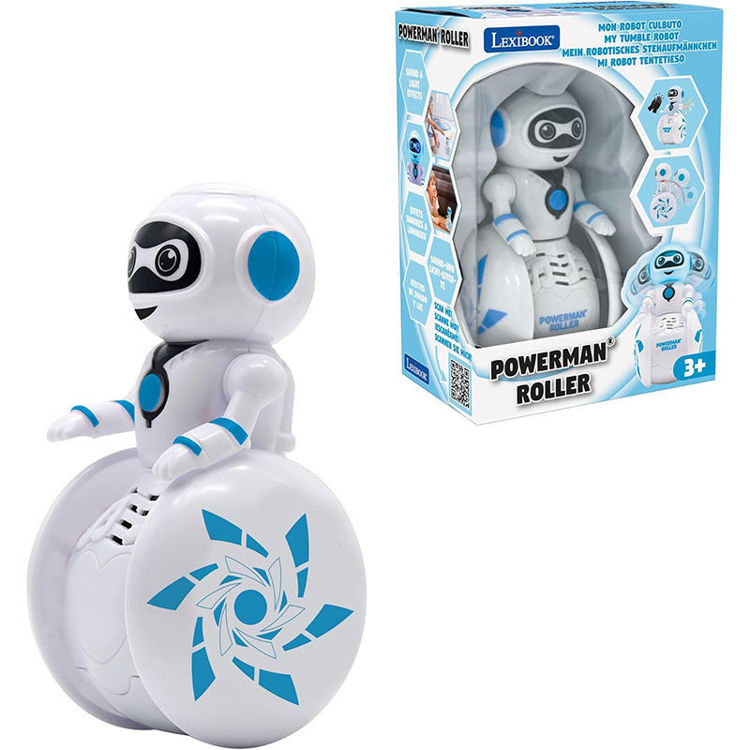Εικόνα για Powerman Roller Διαδραστικό Ρομπότ με Γυροσκόπιο, Ήχο & Φως 3+ Ετών | Lexibook ROB01