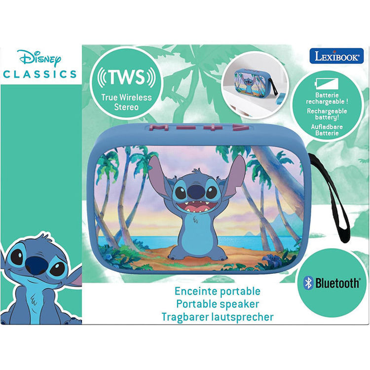 Εικόνα για Παιδικό Φορητό Ηχείο Stitch Bluetooth Lexibook | TWS, USB-C, Μπαταρία 4 ωρών BT018D