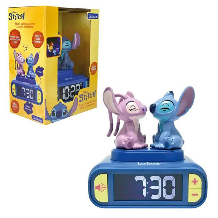 Εικόνα για Lexibook Disney Stitch & Angel Παιδικό Ξυπνητήρι με 3D Νυχτερινό Φως, Ήχους & Μελωδίες RL800D2