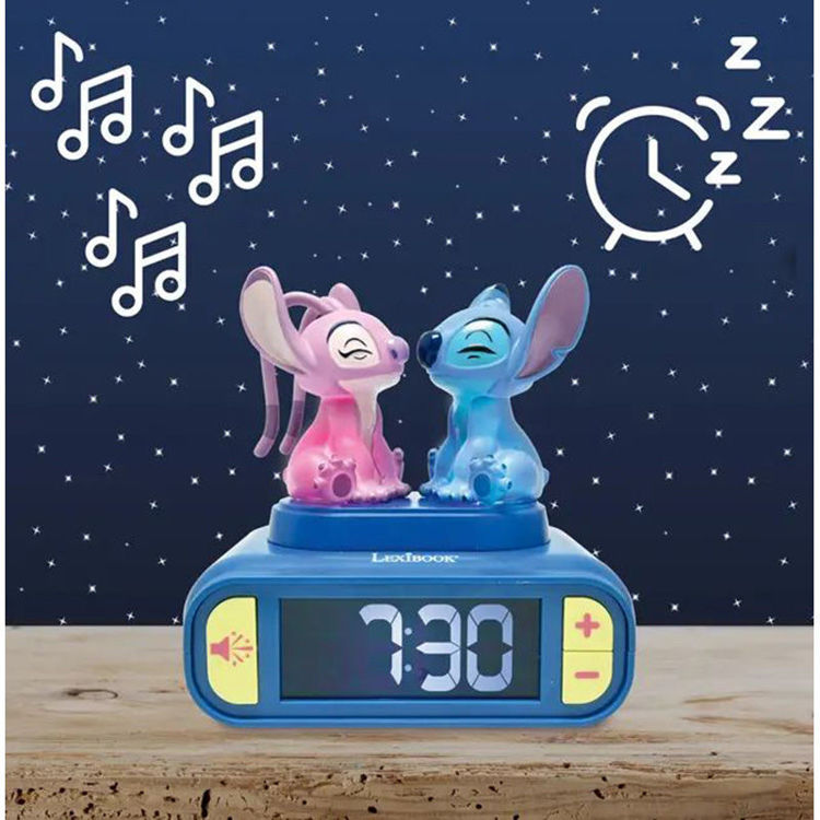 Εικόνα για Lexibook Disney Stitch & Angel Παιδικό Ξυπνητήρι με 3D Νυχτερινό Φως, Ήχους & Μελωδίες RL800D2