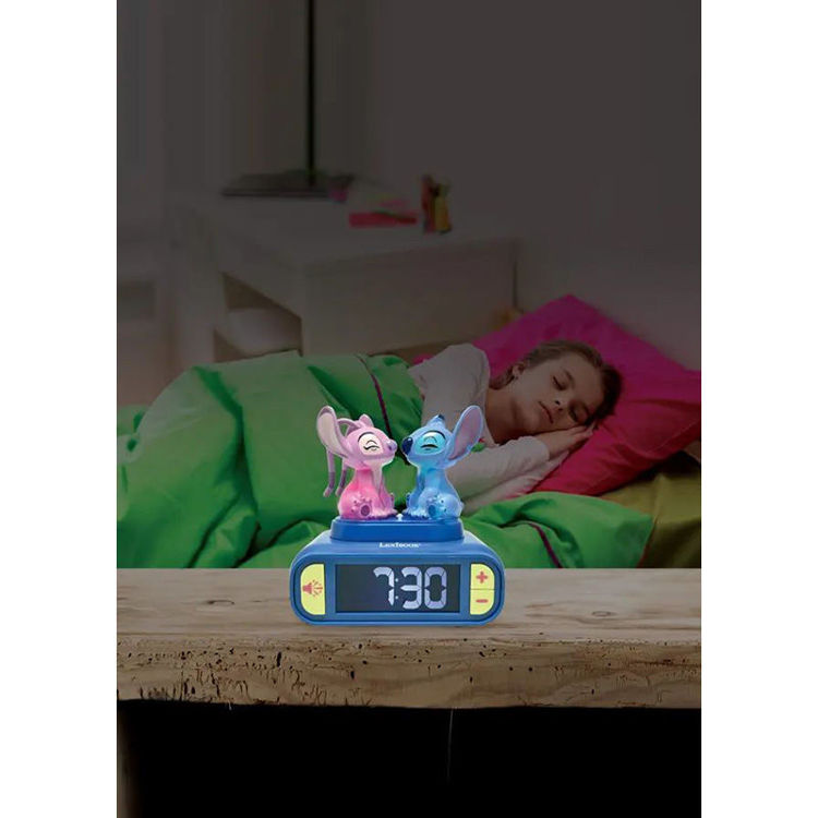 Εικόνα για Lexibook Disney Stitch & Angel Παιδικό Ξυπνητήρι με 3D Νυχτερινό Φως, Ήχους & Μελωδίες RL800D2