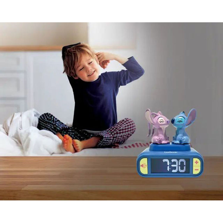 Εικόνα για Lexibook Disney Stitch & Angel Παιδικό Ξυπνητήρι με 3D Νυχτερινό Φως, Ήχους & Μελωδίες RL800D2