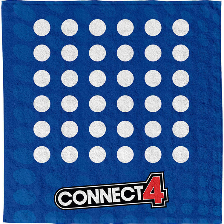 Εικόνα για Πετσέτα Θαλάσσης Connect 4 Towel Games – Επιτραπέζιο Παραλίας με Μάρκες & Σακίδιο (6+ ετών)