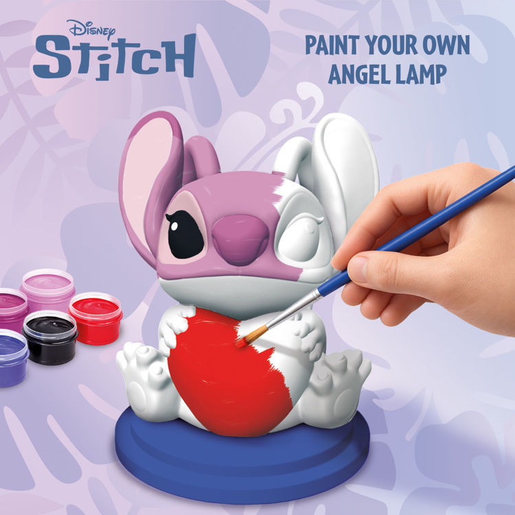 Εικόνα για Λάμπα Νυκτός Angel για Ζωγραφική Disney Stitch Lisciani 118830 (5+ Ετών, με 6 Χρώματα & Πινέλο)
