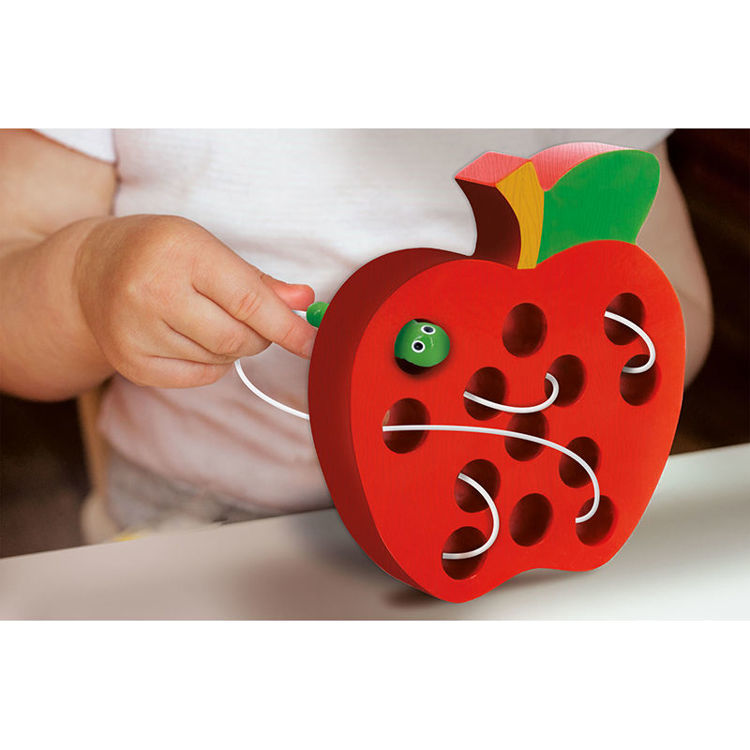 Εικόνα για Ξύλινο Μήλο με Κάμπια & Maxi Παζλ Montessori Fruits & Co 2 σε 1 Lisciani 92260
