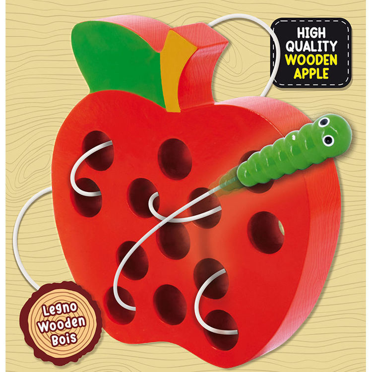 Εικόνα για Ξύλινο Μήλο με Κάμπια & Maxi Παζλ Montessori Fruits & Co 2 σε 1 Lisciani 92260