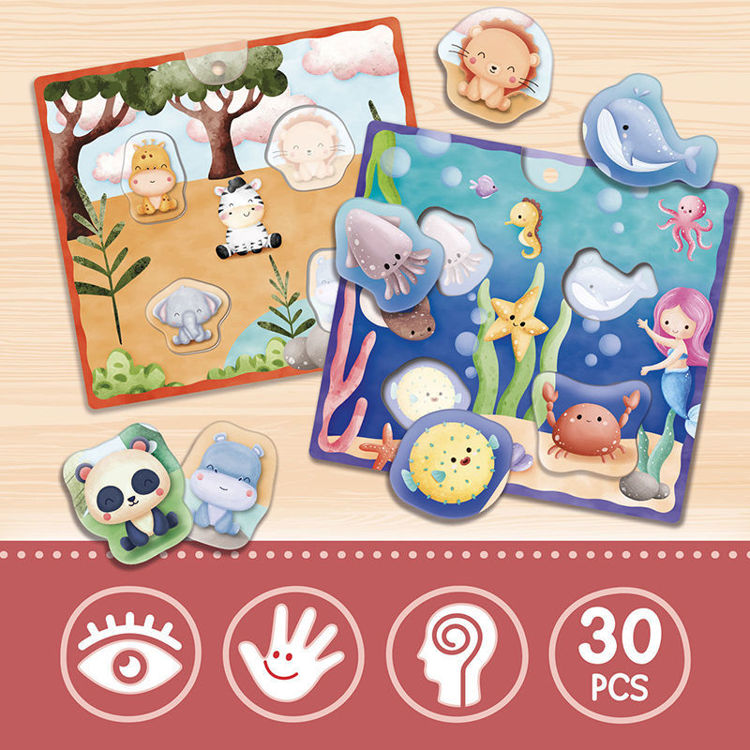 Εικόνα για Μαλακοί Πίνακες με Ενσφηνώματα Montessori Baby Soft Touch Boards Lisciani 107834