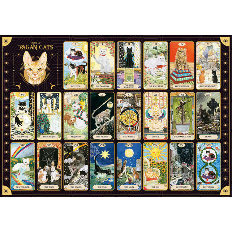 Εικόνα για Lisciani Puzzle & Tarot Pagan Cats 500 κομμάτια (50 x 35 εκ.) με 78 κάρτες ταρώ